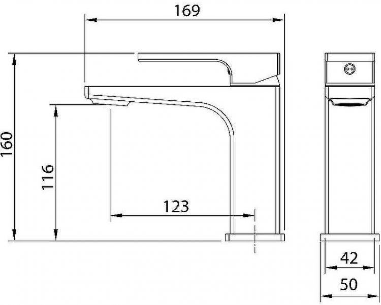 Смеситель для раковины Grossman Pragma 510.K35.03.100 Хром