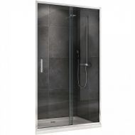 Душевая дверь Abber Schwarzer Diamant 130 AG301305 профиль Хром стекло прозрачное