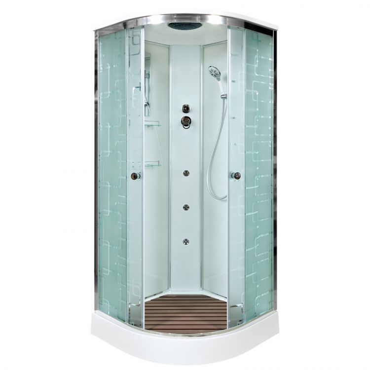 Душевая кабина Deto ЕМ 1580 с гидромассажем 80x80x220