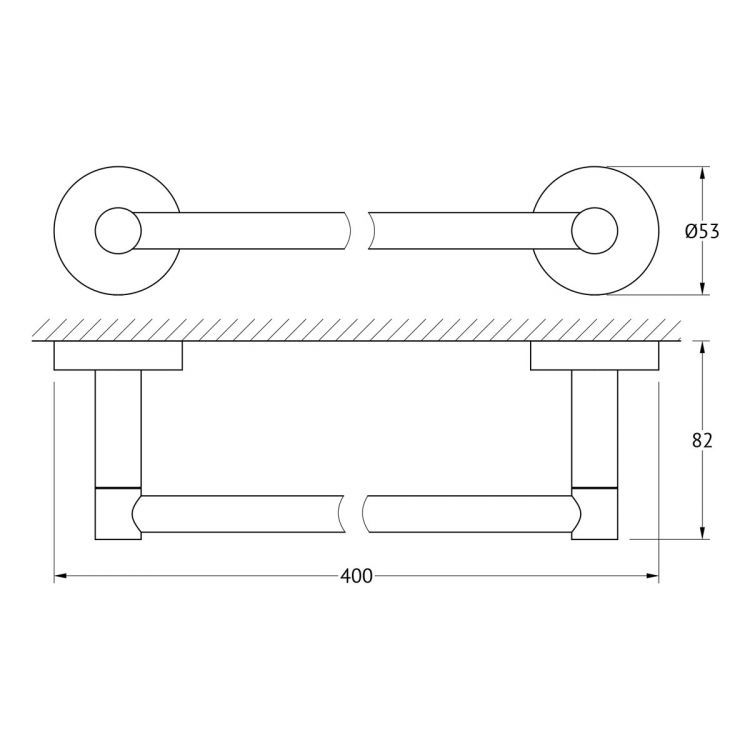 Штанга для полотенца 40 см HAR 026 Штанга для полотенца 40 см HAR 026
