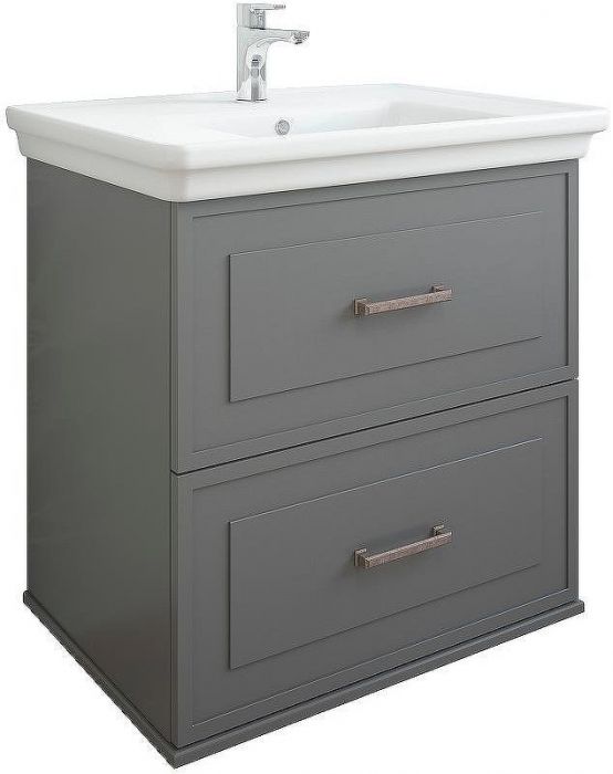 Тумба под раковину Sanflor Модена 75 С03221 подвесная Серая
