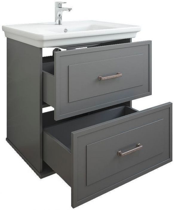 Тумба под раковину Sanflor Модена 75 С03221 подвесная Серая