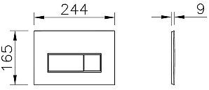 Клавиша смыва Vitra Root Square 740-2395 Никель