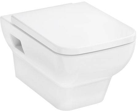 Hansgrohe CreekTide Q Унитаз подвесной 540х360, безободковый, с сиденьем и фиксатором крышки, цвет: белый
