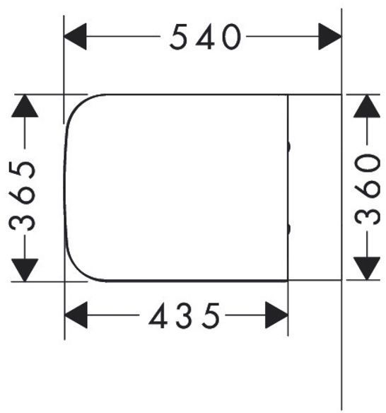 Hansgrohe CreekTide Q Унитаз подвесной 540х360, безободковый, с сиденьем и фиксатором крышки, цвет: белый