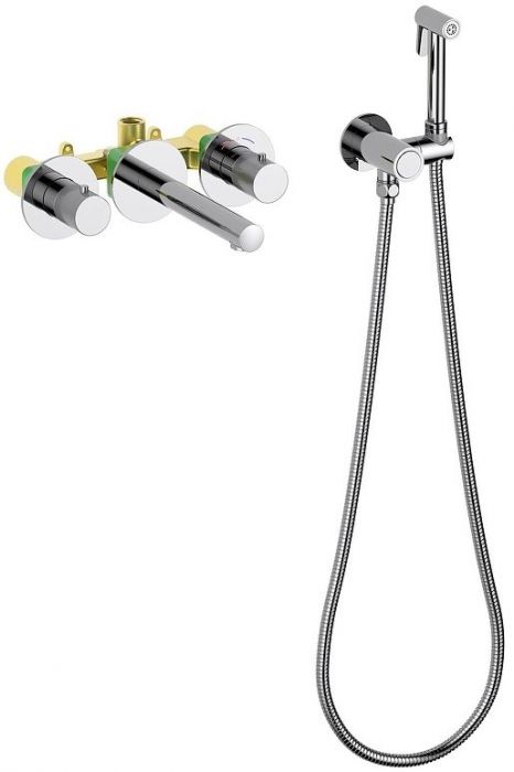 Смеситель для раковины Timo Saona 2383/00SM с термостатом с гигиеническим душем цвет Хром