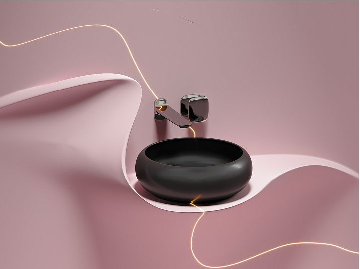 Умывальник CERAMICANOVA Element чаша накладная круглая 360 мм (цвет Чёрный Матовый) CN6050MB Умывальник CERAMICANOVA Element чаша накладная круглая 360 мм (цвет Чёрный Матовый) CN6050MB