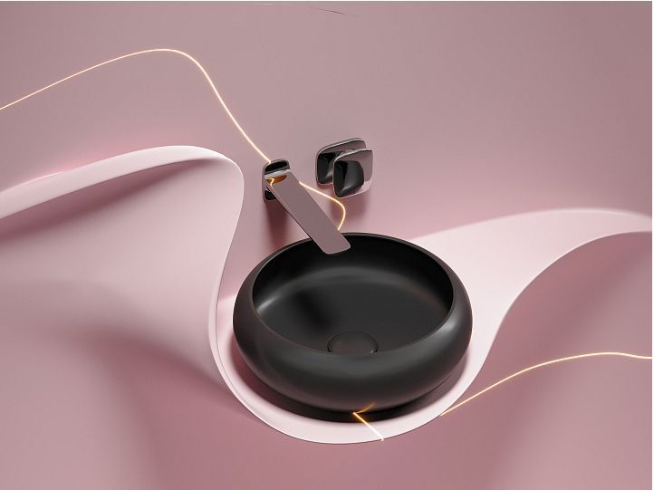 Умывальник CERAMICANOVA Element чаша накладная круглая 360 мм (цвет Чёрный Матовый) CN6050MB Умывальник CERAMICANOVA Element чаша накладная круглая 360 мм (цвет Чёрный Матовый) CN6050MB