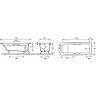 Чугунная ванна Jacob Delafon Parallel 170x70 E2948-00 с антискользящим покрытием
