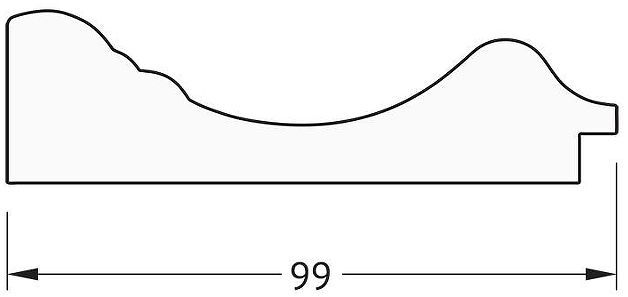 Зеркало Evoform Octagon 59х79 BY 7206 в багетной раме - Травленое золото 99