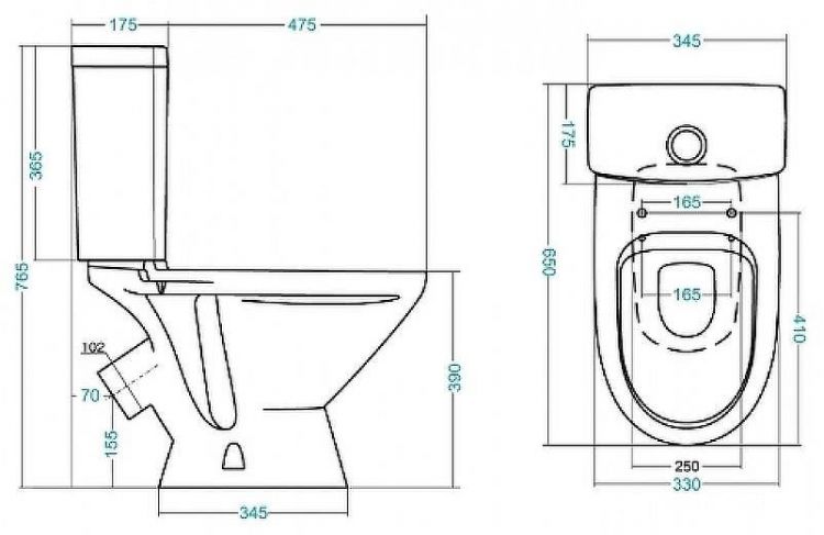 Унитаз Santek Лига 1.WH30.2.197 с бачком и сиденьем