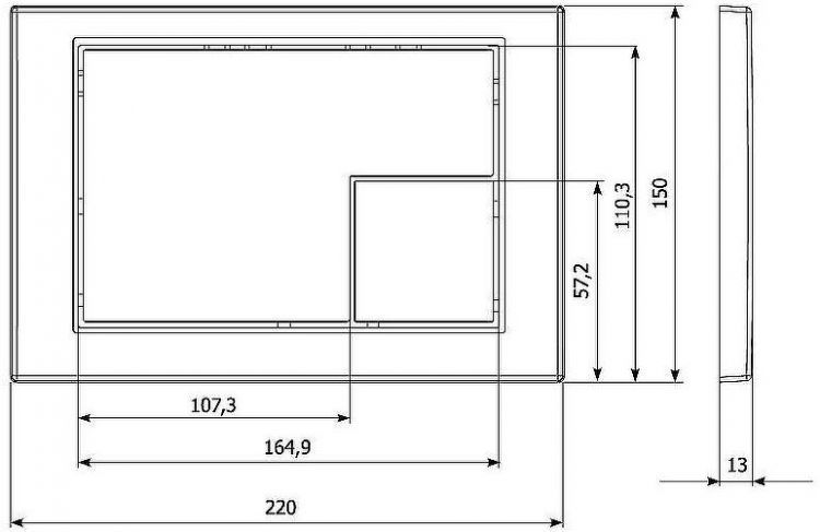 Клавиша смыва KK POL M10 SPP/375/0/K Сатин