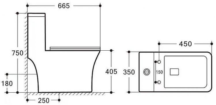 Унитаз моноблок Royce Viva RCT-151406WH с сиденьем Микролифт Унитаз моноблок Royce Viva RCT-151406WH с сиденьем Микролифт