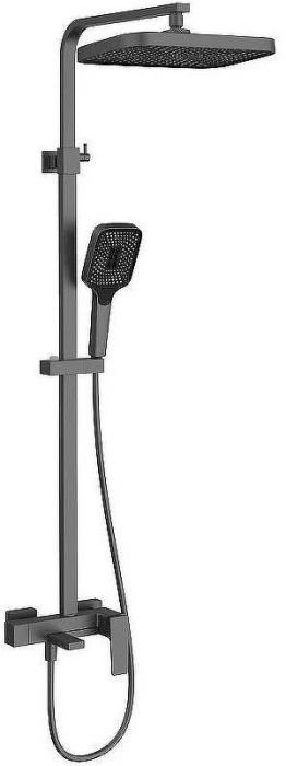 Душевая система Vincea Cube VSFS-4C12GM Вороненая сталь