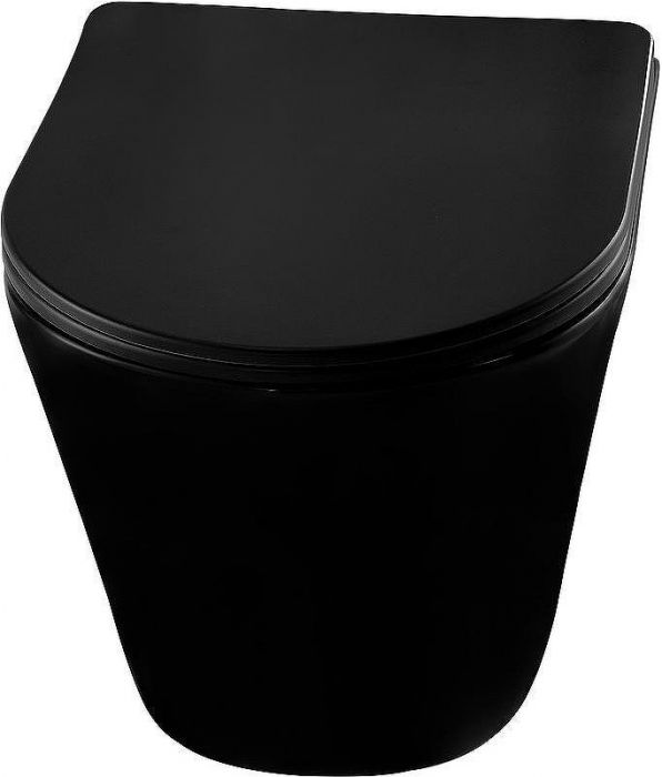 Унитаз Abber Bequem AC1102MB подвесной Черный матовый с сиденьем Микролифт
