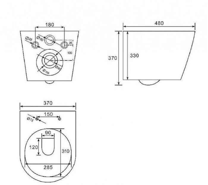 Унитаз Abber Bequem AC1102MB подвесной Черный матовый с сиденьем Микролифт