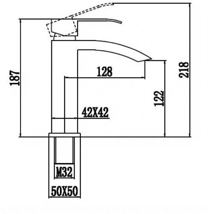Смеситель для раковины Fmark FS8601H цвет Черный