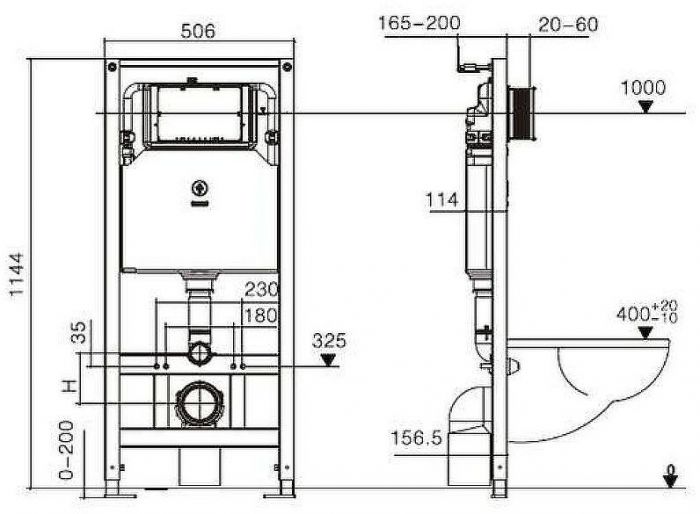 Инсталляция WeltWasser WW Amberg 506 ST 10000005989 для унитаза без клавиши смыва