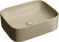 Умывальник чаша SANCOS Element накладная прямоугольная (цвет Капучино Матовый) 505x380x150мм, CN6052MC