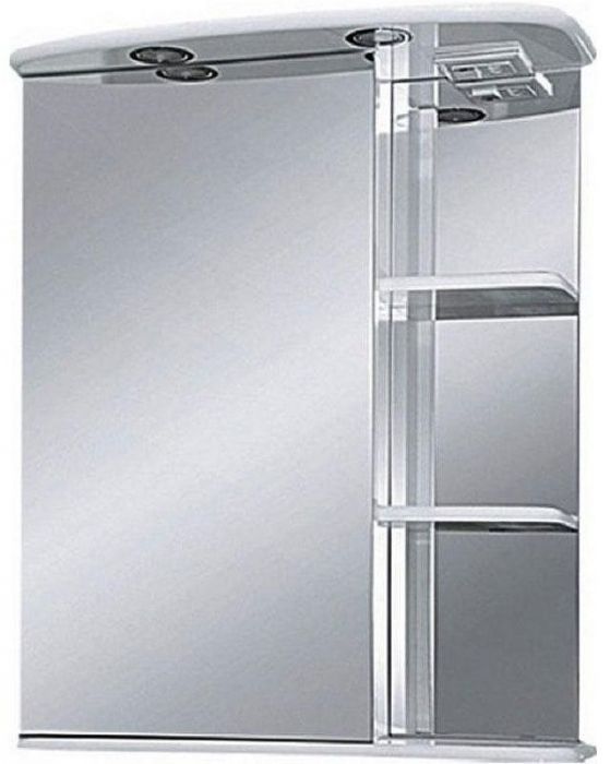 Зеркальный шкаф Misty Магнолия 60 L Э-Маг04060-01СвЛ с подсветкой Белое