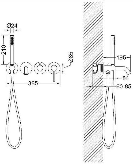 Смеситель для ванны Timo Saona 2314/17YSM Золото матовое