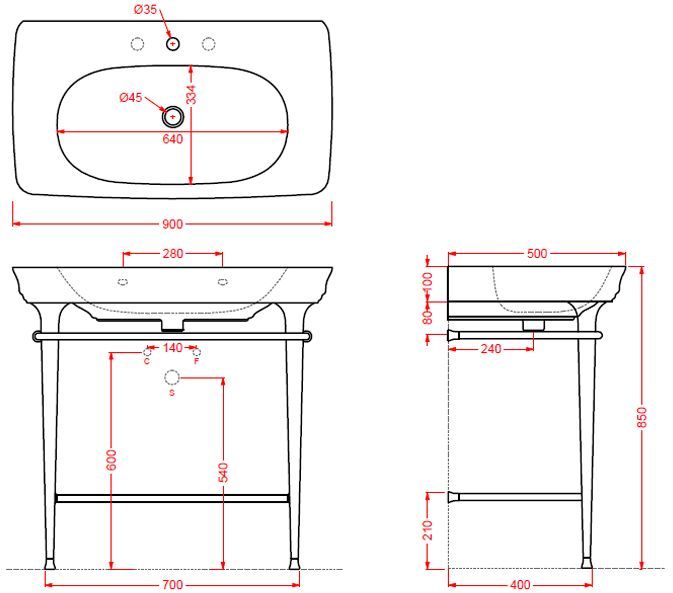 Консоль ARTCERAM Civitas CIA009 71cr