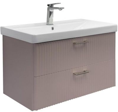 Тумба с раковиной Comforty Ангара 90П 00-00021036 подвесная Дуб латте