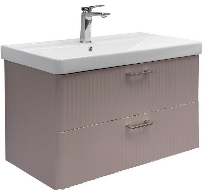 Тумба с раковиной Comforty Ангара 90П 00-00021036 подвесная Дуб латте