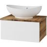 Тумба под раковину Misty Ива 60 П-Ива-01060-951Я подвесная Белая Дуб Вотан