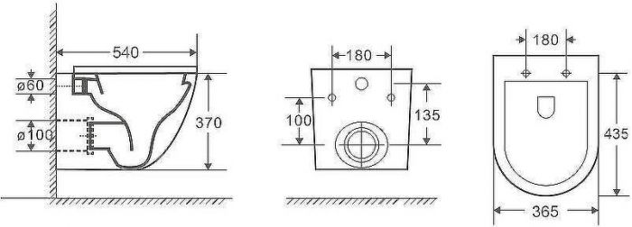 Унитаз WeltWasser Merzbach 041 XL MT-BL 10000008269 подвесной Черный матовый с сиденьем Микролифт