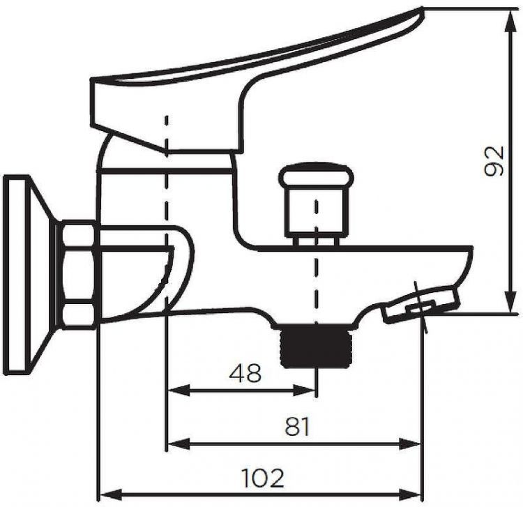 Смеситель для ванны Dorff Norma D1010000 Хром Смеситель для ванны Dorff Norma D1010000 Хром