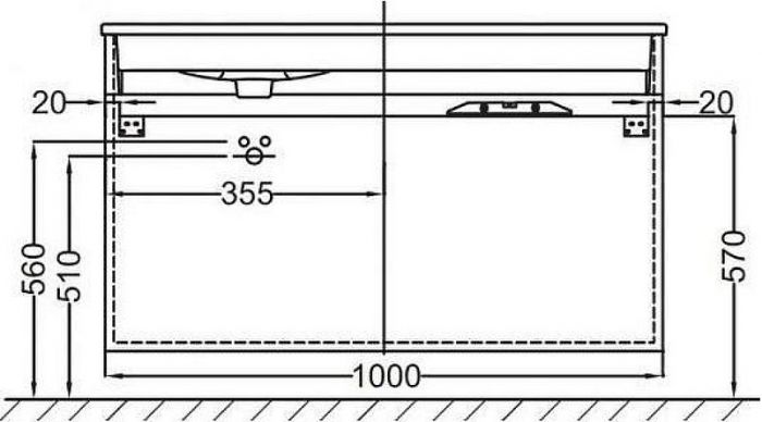 Тумба под раковину Jacob Delafon Vox 100 R EB2046-RA-N18 цвет Белый