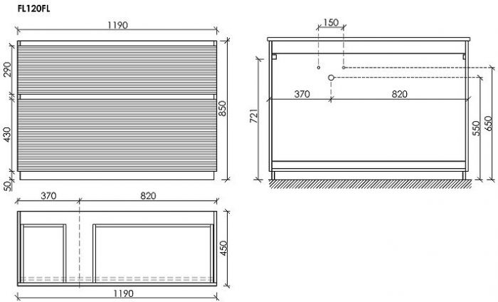 Тумба под раковину Sancos Folk Floor 120 L FL120FLW цвет Bianco