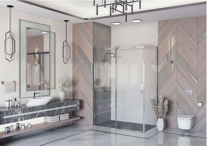 Душевой уголок Ambassador Benefit 130x100 19021102HX-100HX профиль Хром стекло прозрачное