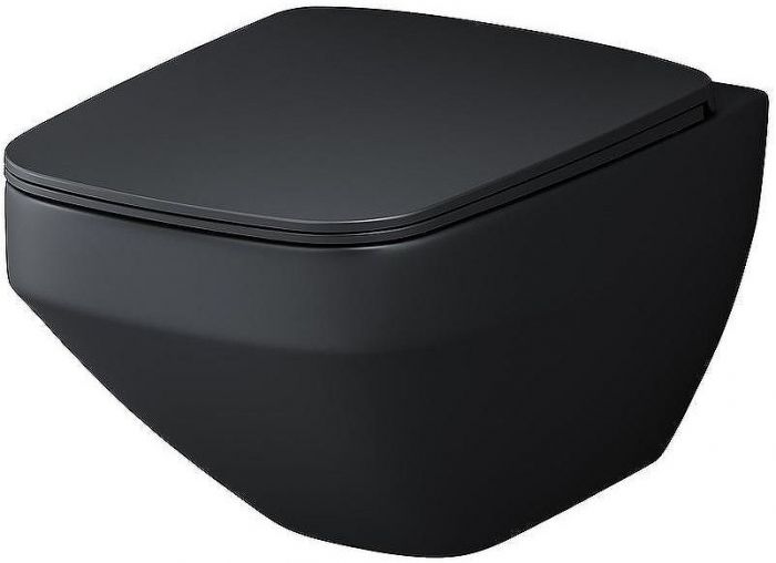 Комплект унитаза с инсталляцией AM.PM Inspire V2.0 CK50GG Черный матовый с сиденьем Микролифт с Черной глянцевой клавишей смыва с гигиеническим душем и аксессуарами для ванной комнаты