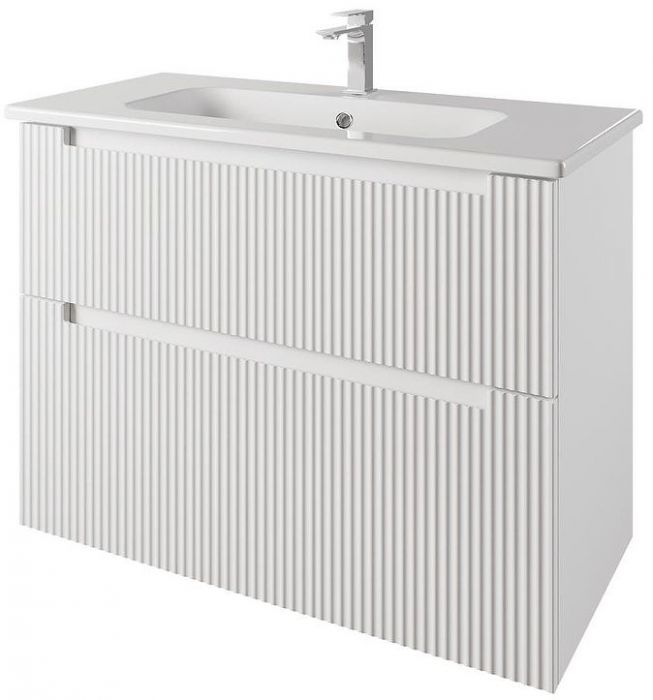 Тумба под раковину Dreja Euphoria 100 99.2017 подвесная/напольная цвет Белый матовый