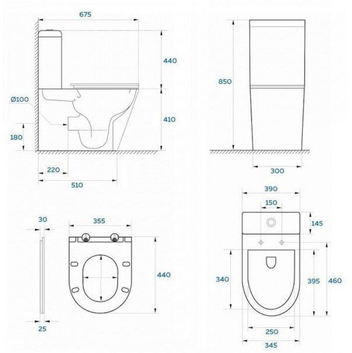 Унитаз компакт WellWant Aura WWUN2113WS цвет Белый с бачком и сиденьем Микролифт