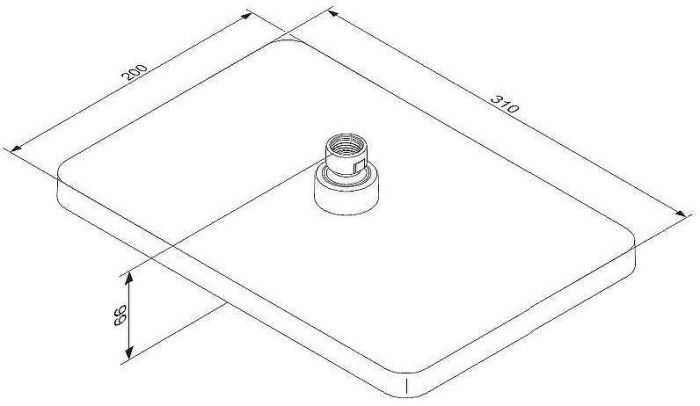 Верхний душ Damixa Merkur 940050300 Черный матовый