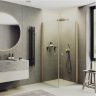 Душевой уголок Maybah Glass MGY-1291-3 800x800x1980 на монопетлях Золото стекло прозрачное