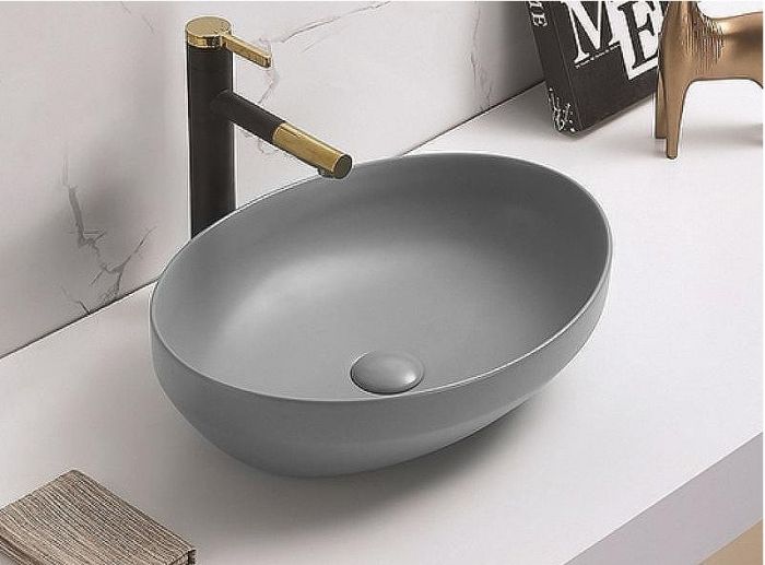 Раковина-чаша CeramaLux 50 78590MH Светло-серая матовая