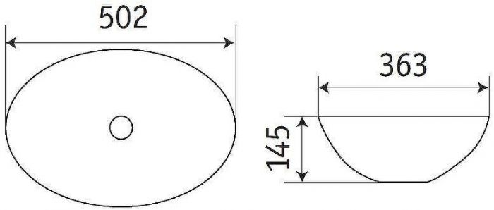 Раковина-чаша CeramaLux 50 78590MH Светло-серая матовая