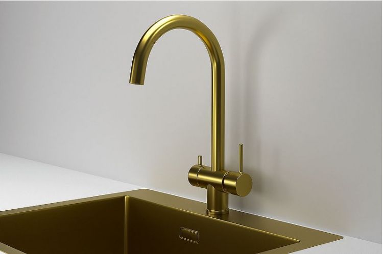 Смеситель для кухни Granula Kitchen Space 7104 цвет Золото сатин Смеситель для кухни Granula Kitchen Space 7104 цвет Золото сатин