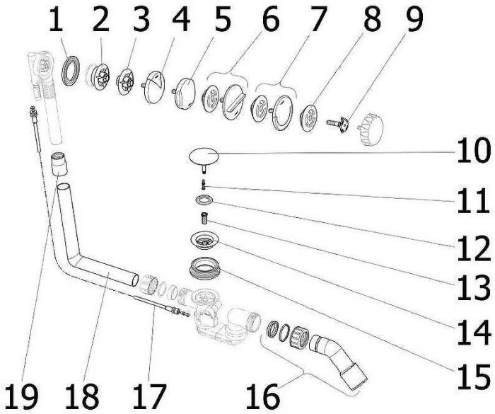 Слив-перелив Viega Multiplex 6162.45 полуавтомат 101909 Хром глянцевый