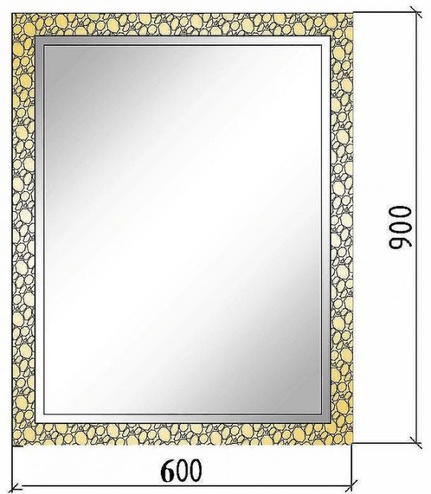 Зеркало Boheme Armadi Art NeoArt Aura 60 536 с подсветкой Золото