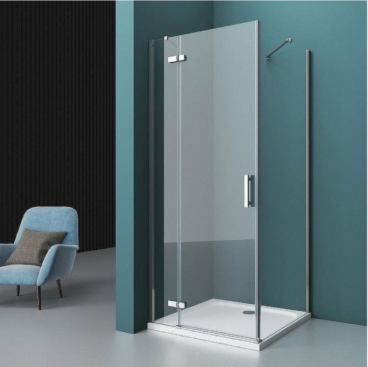 Душевой уголок BelBagno Kraft 100х100 KRAFT-A-12-100-C-Cr-L профиль Хром стекло прозрачное