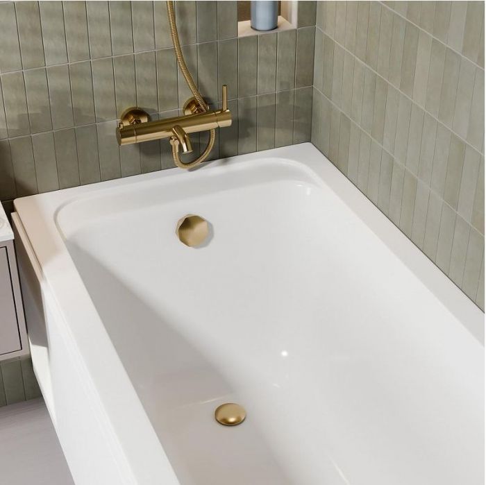 Слив-перелив Milacio Ultra MCU.014.GD полуавтомат цвет Брашированное золото