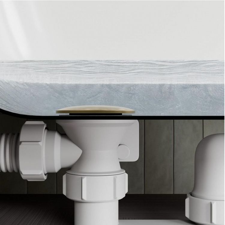 Слив-перелив Milacio Ultra MCU.014.GD полуавтомат цвет Брашированное золото