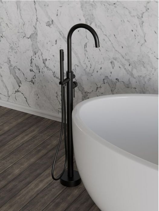 Смеситель для ванны Knotlor Eclipse SS-27/BL цвет Черный матовый