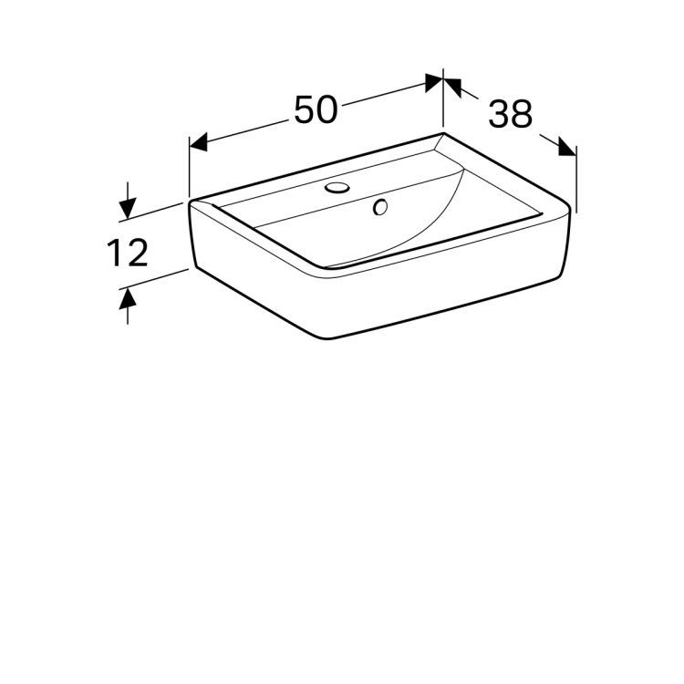 Раковина Geberit Renova Nr.1 Plan, 272150000