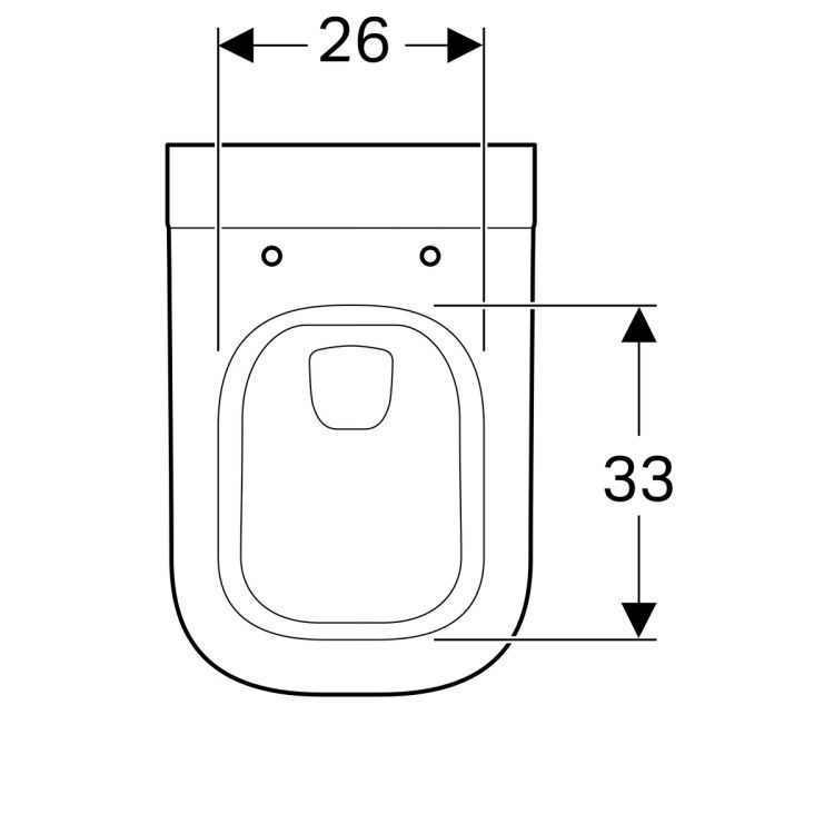 Унитаз подвесной безободковый Geberit myDay Rimfree® 4,5/6л  [201460600]